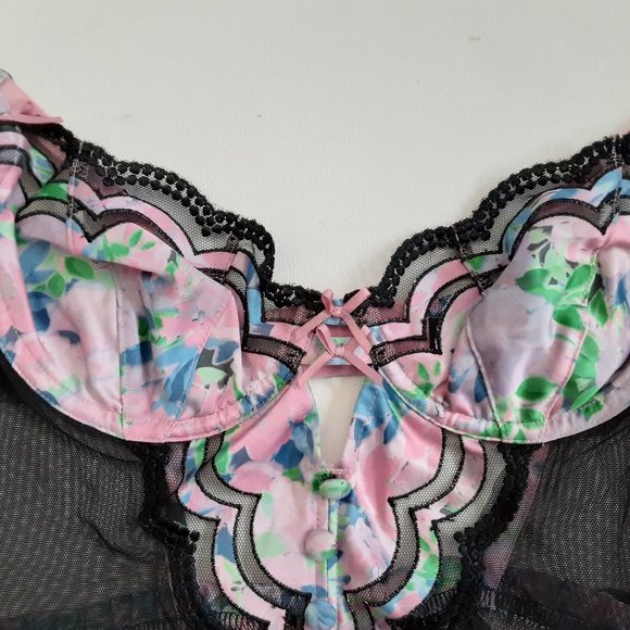 NWOT FOR LOVE & LEMONS FLORAL ODETTE BUSTIER BRA TOP - Picture 3 of 6
